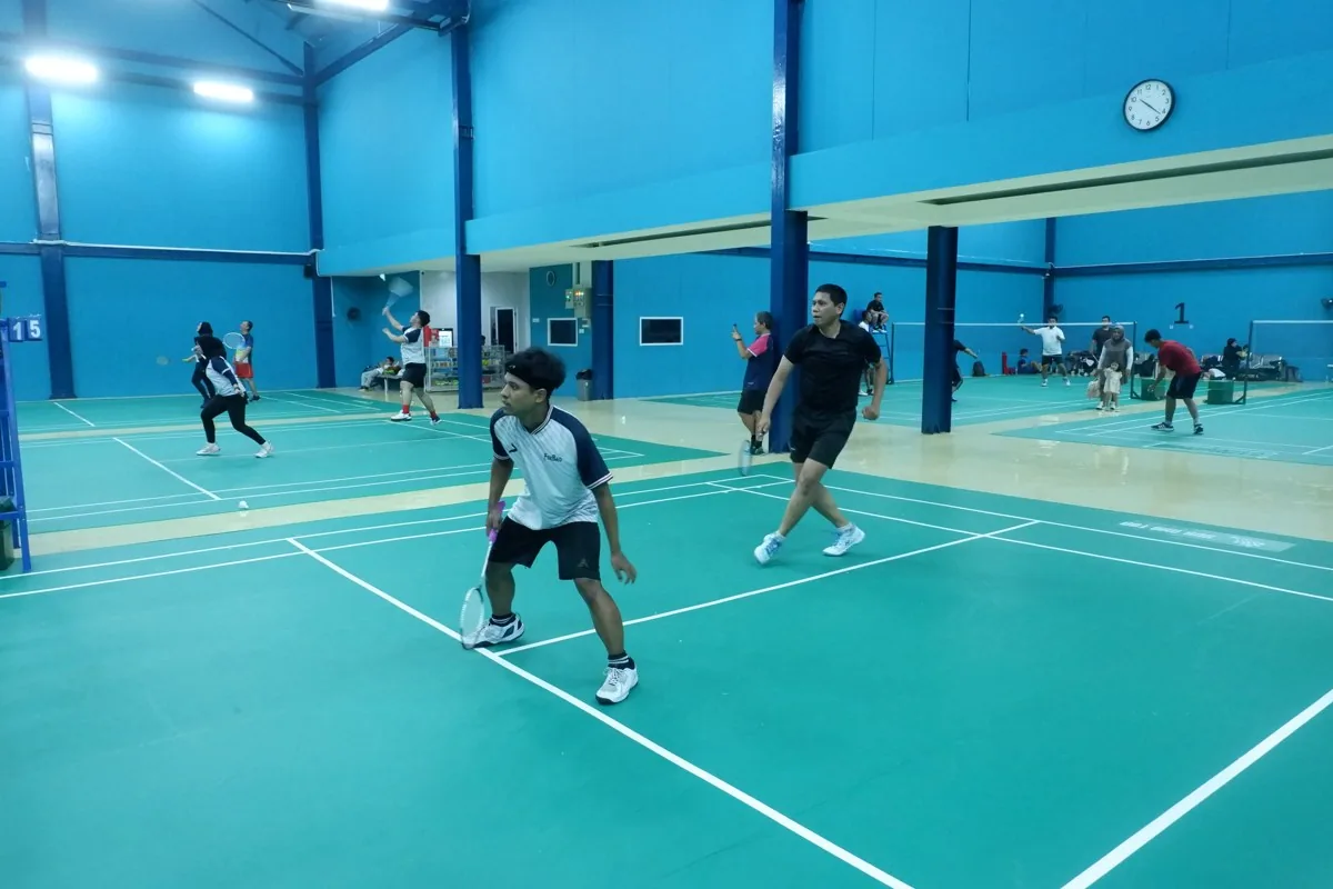 Suasana pertandingan di beberapa lapangan.
